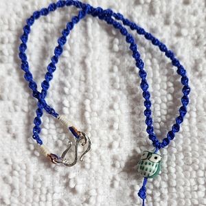 Handmade macrame neclace with owl pendant. 🦉 NWOT